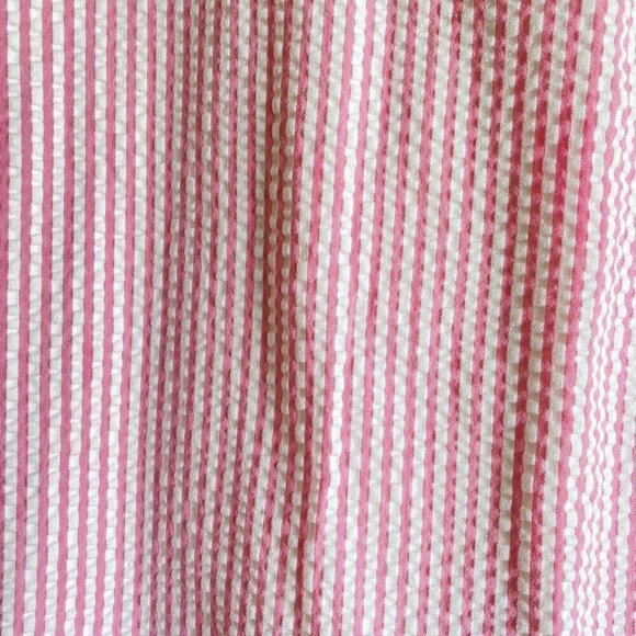 Hartstrings Girl’s Sleeveless Pink White Seersucker Cotton Easter Dress‎ Sz 8 - Picture 5 of 7